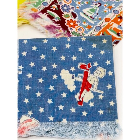 Vintage 1940s Childrens Handkerchiefs Set - Picture 10 of 14